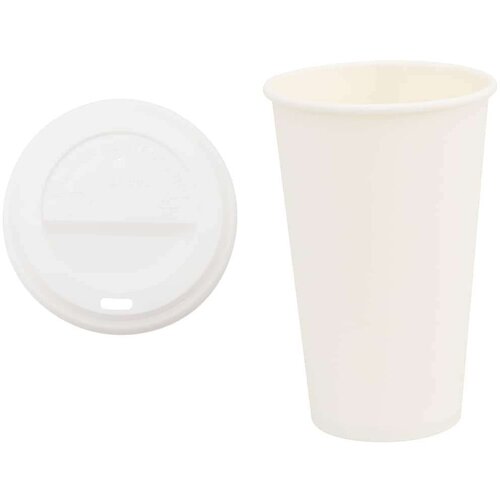 VidaXL papirnate &amp;scaron;alice za kavu s poklopcima 1000 kom 16 oz 400 ml Slike