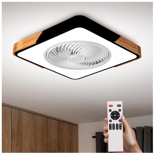 Brilagi-LED prigu&scaron;iva svetiljka sa ventilatorom LED/30W/230V 3000-6500K crna/hrast + daljinski upravljač Cene
