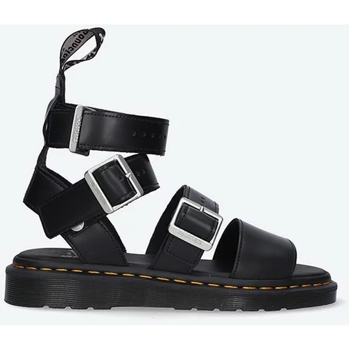 Dr. Martens Kožne sandale Rick Owens x Martens Gryphon za žene, boja: crna, DW21S6806-BLACK