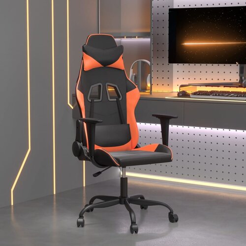 The Living Store Gaming stol črno in oranžno umetno usnje - Gaming Stol, (21625058) Slike