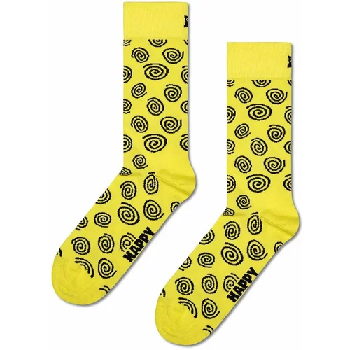 Happy Socks Nogavice Swirl Sock rumena barva