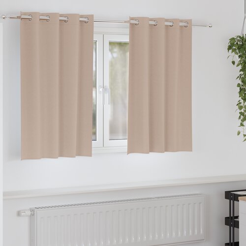 vidaXL Zavese z zavesami 2 pcs Taupe 140 x 140 cm Poliester Cene
