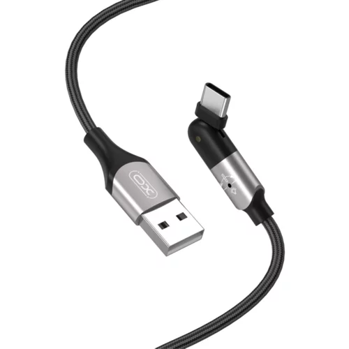XO Kabel USB na USB-C 180° NB176 1,2m 2,4A črn, (20441785)