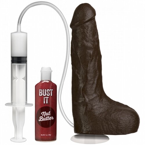Doc Johnson Bust it Squirting Realistic Cock 8.5" Black Cene