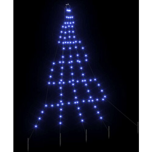 VidaXL LED božićno drvce s 112 LED svjetlima Plava 511 cm Metal Slike