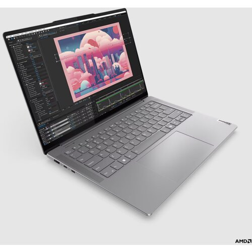 Lenovo yoga pro 7 14AHP9 (luna grey) 3K ips, R7 8845HS, 16GB, 1TB ssd (83E3001RYA) Slike