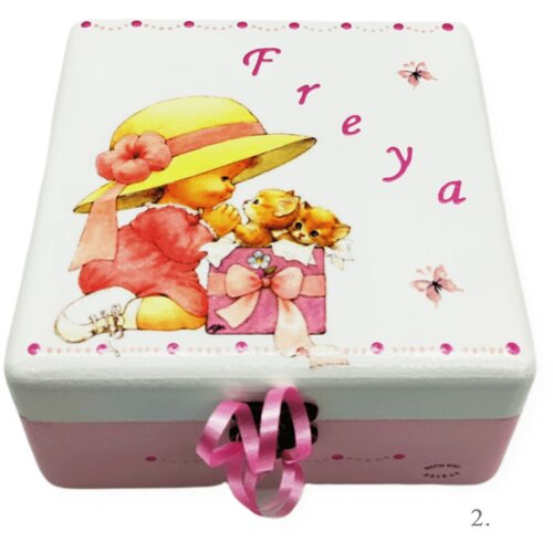  Kutija uspomena personalizirana imenom - poklon za rođenje, kr&scaron;tenje ili rođendan djeteta - 2. 16x16x10cm -165132 Cijene