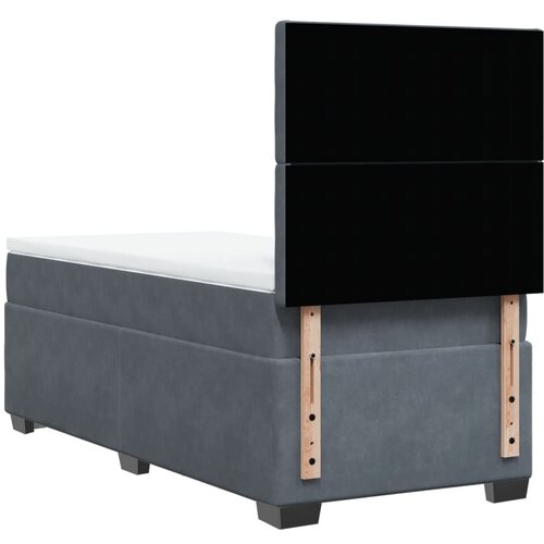 Box spring krevet s madracem tamnosivi 90x200 cm bar&amp;scaron;unasti Slike