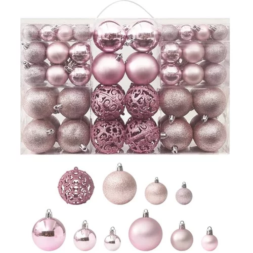  Komplet novoletnih bučk 100 kosov roza barve