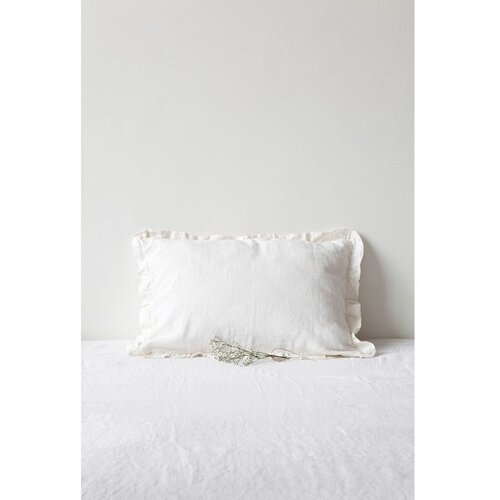 Linen Tales Bela lanena prevleka za okrasno blazino, 50 x 60 cm Slike