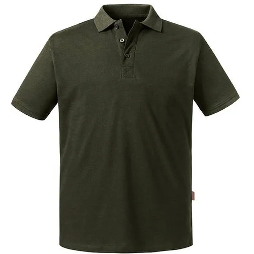 RUSSELL Olive Men's Polo Shirt Pure Organic RUSSELL Olive Men's Polo Shirt Pure Organic