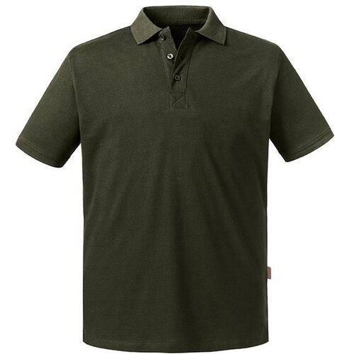 RUSSELL Olive Men&amp;#039;s Polo Shirt Pure Organic Slike