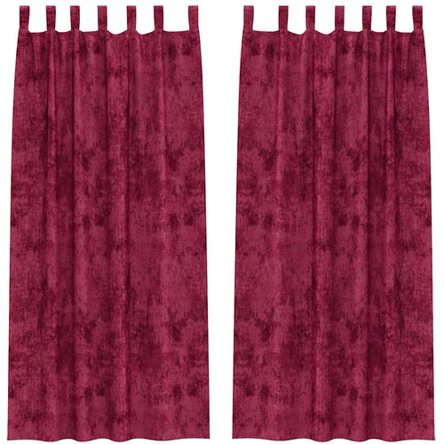vidaXL Zavesa z zavesami 2 pcs vinsko rdeča 245 x 140 cm Žamet, (5000043689) Cene