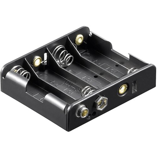 Goobay 81466 nosilec baterij 4x Mignon (AA) hitrosklopni priključek (D x &Scaron; x V) 61.7 x 56.6 x 15.5mm Držalo za baterije D za 4 Mignon baterije (D x &Scaron;, (20641785) Cene