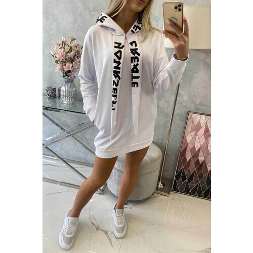 Kesi Dress with hood Oversize white Cene