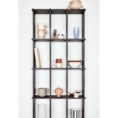 OYOY Living Design Večnivojska polica iz masivnega jesena v temni naravni barvi 58 cm Grid &amp;ndash; Slike