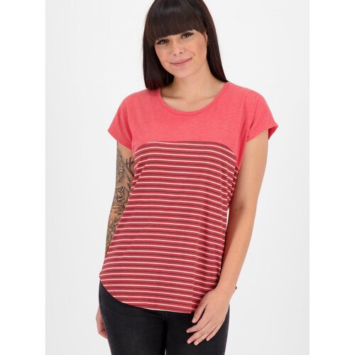 Alife and Kickin Red Women&amp;#039;s Striped T-Shirt - Women Slike