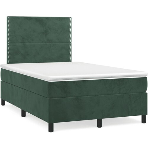  The Living Store Box spring postelja z vzmetnico LED tem. zelena 120x200cm žamet - Box Spring Postelja, (21446500) Slike