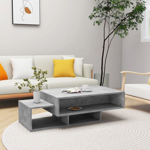 VidaXL Klubska mizica betonsko siva 105x55x32 cm iverna plo&amp;scaron;ča Slike