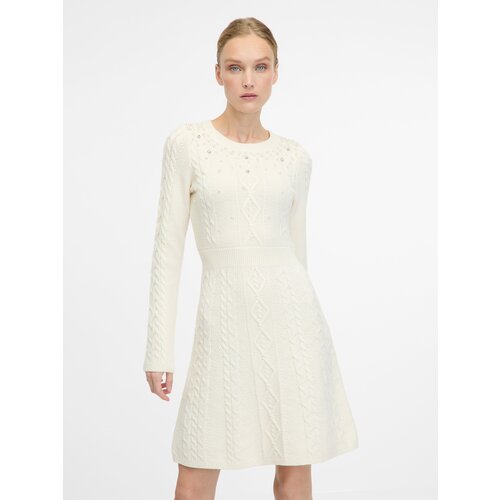 Orsay Cream women's knee-length dress - Women's Slike