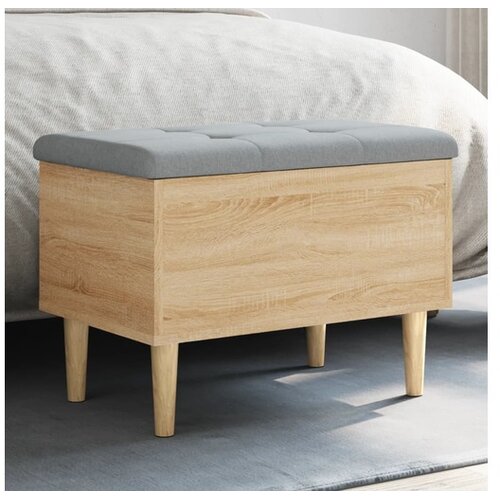 vidaXL Klupa za pohranu boja hrasta 62x42x46 cm od konstruiranog drva - Sonoma hrast 62 x 42 x 46 cm Cijene