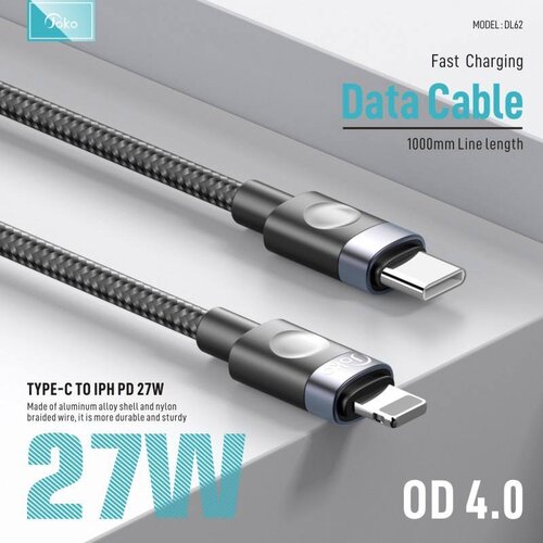 Konfulon kabel joko DL62 27W type-c na iphone lightning 1m Slike
