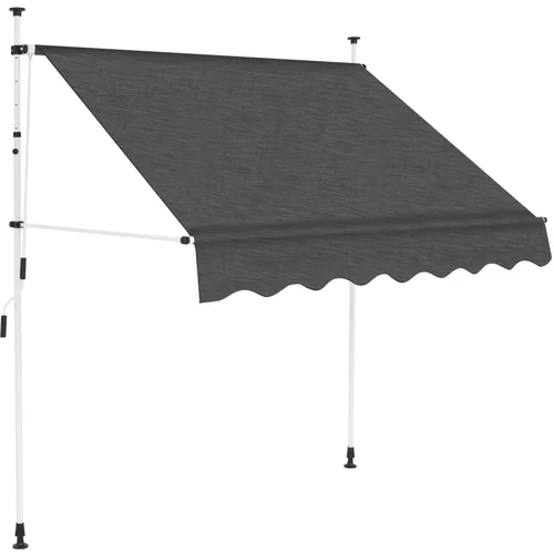 vidaXL Ročno zložljiva tenda 150 cm antracitna, (20729117)