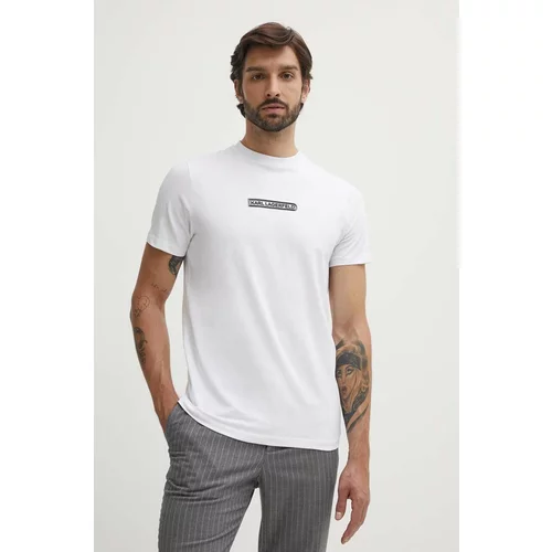 Karl Lagerfeld Kratka majica moška, bela barva, 543221.755085