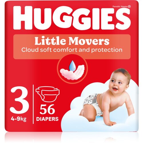 Huggies Little Movers Ultra Comfort jednokratne pelene Jumbo 4 - 9 kg 56 kg Slike
