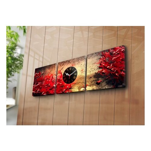 Wallity Zidni sat 3P2828CS-10, 90x28 cm, 3 dijela Slike