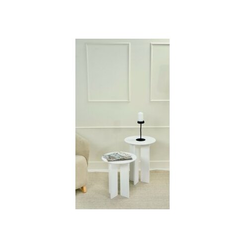Hanah home Leo set klub stolova, 2 dijela, bijela Slike