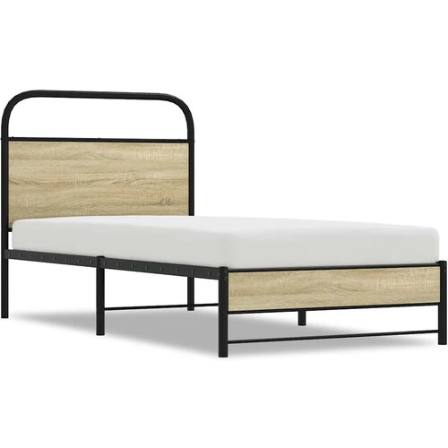 Maison Chic Posteljni okvir - Enojna postelja - Postelja za odrasle brez vzmetnice 75x190 cm sonoma hrast inž. les-J11027, (21776911) Cene
