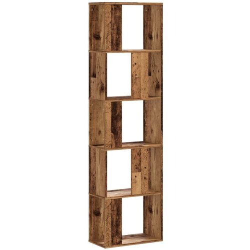 Maison Chic Knjižna omara - Knjižni regal 5-nadstropna starinski les 45x23,5x162,5 cm, (21725274) Slike