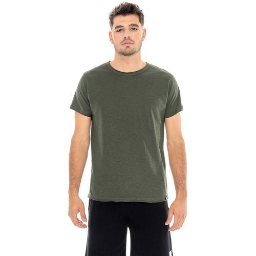 Leone 1947 Majice & Polo majice Man T-Shirt Short Sleeves Slub Small Logo Kaki Cene