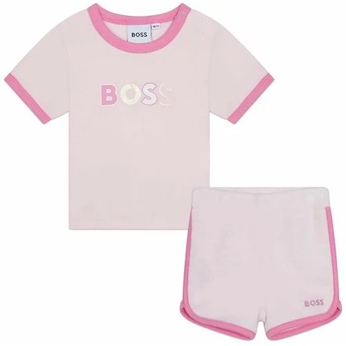 Boss Komplet za dojenčka roza barva