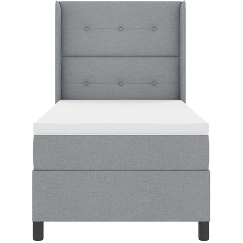  s opruga kutije Svijetlo siva 190 x 90 cm tkanina Slike