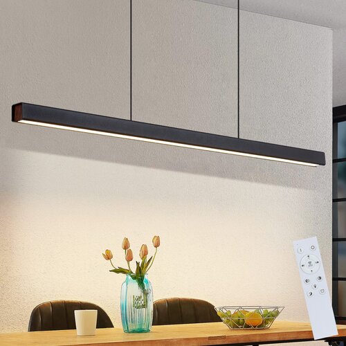 Nettlife črna linearna zatemnilna LED viseča svetilka, 108 cm, 37 W, sodobna CCT-osvetlitev za jedilnico, z daljinskim upravljalnikom, (5000491298) Cene