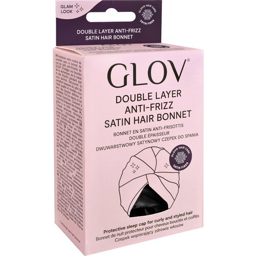 Glov Double Layer Satin Bonnet - Black Cene