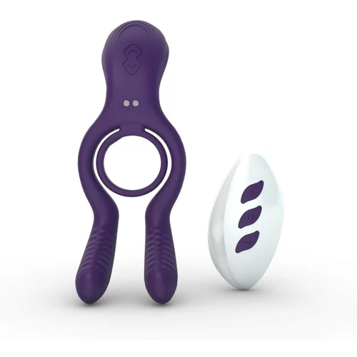 Tracy's Dog - Remote Control Vibrating Penis Ring - Purple