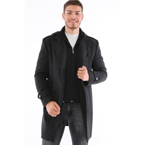 Dewberry PLT8401 MEN&amp;#039;S COAT-ANTHRACITE Slike