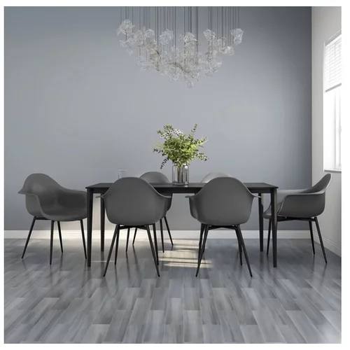  Jedilni stoli 6 kosov sive barve PP