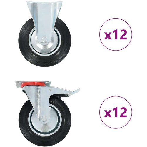vidaXL Kotačići 24 kom 200 mm Cene