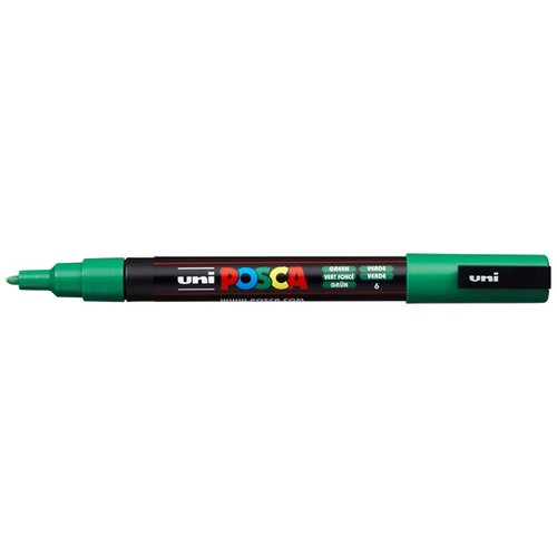  Marker UNI POSCA PC-3M 0.9 - 1.3 MM Green (6) Cene