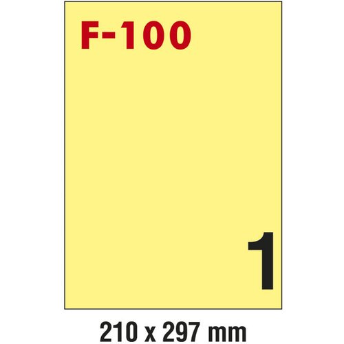  ETIKETE ILK 210X297MM PK100L FORNAX F-100 ŽUTE Cene