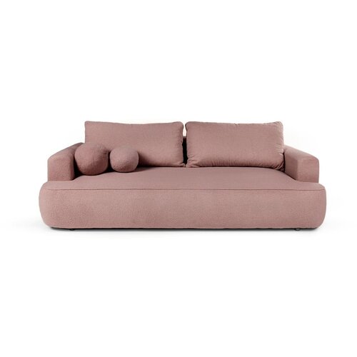 Bonami Selection Svijetlo ružičasta sklopiva sofa od bouclé tkanine 247 cm Quinoa – Cijene
