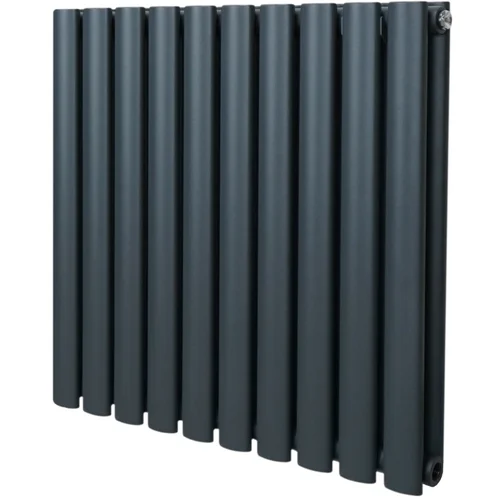 Monster Ovalni stebričasti radiator – 600 mm x 600 mm – antracitno siva, (21569849)