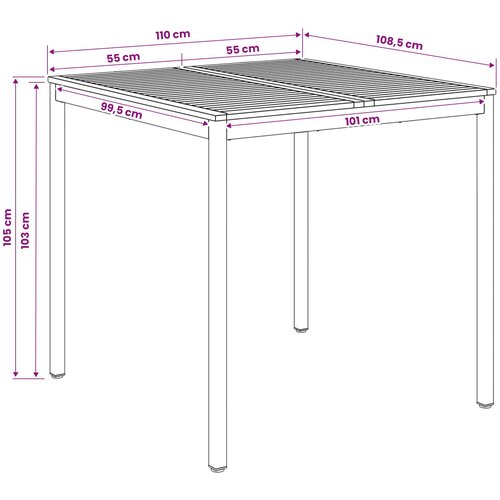  Stol za bar u vrtu Bijela 110 x 108,5 x 105 cm Slike