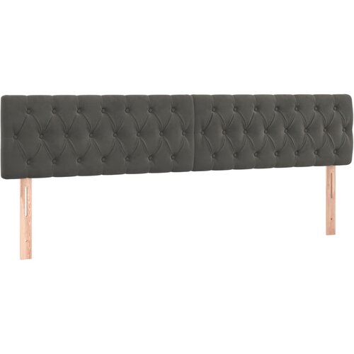 Maison Chic Posteljno vzglavje - Vzglavna omarica 2 kosa temno siv 100x7x78/88 cm žamet, (22077582) Cene