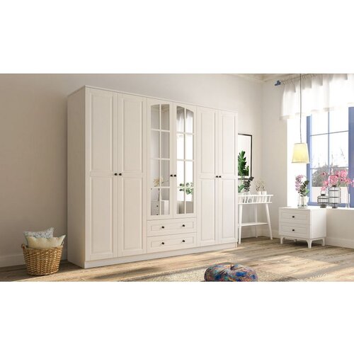 Hanah home Rb-019 matte white wardrobe Cene