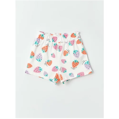 LC Waikiki Baby Girl Shorts with an Elastic Waist Patterned